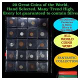 20 Great Coins of the World, hand selected, many t