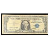 1957B $1 Blue Seal Silver Certificate Grades vf+