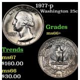 1977-p Washington Quarter 25c Grades GEM++ Unc