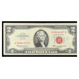 1963 $2 Red Seal United States Note Grades vf++