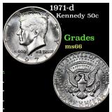 1971-d Kennedy Half Dollar 50c Grades GEM+ Unc
