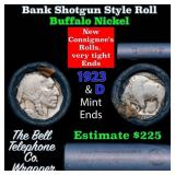 Buffalo Nickel Shotgun Roll in Old Bank Style 