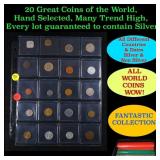 20 Great Coins of the World, hand selected, many t