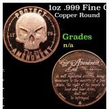 1oz .999 Fine Copper Bullion Round - Protect The 2