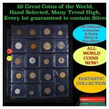 20 Great Coins of the World, hand selected, many t
