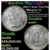 *Highlight* 1887-o Morgan Dollar Near Top Pop! $1
