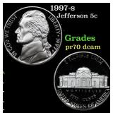 1997-s Proof Jefferson Nickel 5c Grades GEM++ Proo