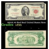 1953A $2 Red Seal United States Note Grades vf++