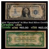 1934 "Funnyback" $1 Blue Seal Silver Certificate G