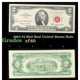1963 $2 Red Seal United States Note Grades xf