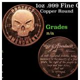 1oz .999 Fine Copper Bullion Round - Protect The 2