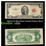 1953A $2 Red Seal United States Note Grades vf++