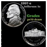 1997-s Proof Jefferson Nickel 5c Grades GEM++ Proo