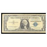 1957A $1 Blue Seal Silver Certificate Grades vf++