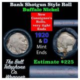 Buffalo Nickel Shotgun Roll in Old Bank Style 