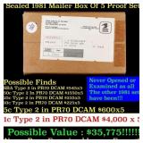 Original sealed box of 5x 1981 United States Mint