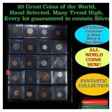 20 Great Coins of the World, hand selected, many t