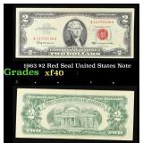 1963 $2 Red Seal United States Note Grades xf