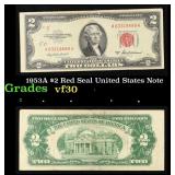 1953A $2 Red Seal United States Note Grades vf++