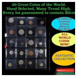 20 Great Coins of the World, hand selected, many t