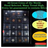 20 Great Coins of the World, hand selected, many t