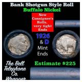 Buffalo Nickel Shotgun Roll in Old Bank Style 
