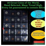 20 Great Coins of the World, hand selected, many t