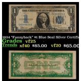 1934 "Funnyback" $1 Blue Seal Silver Certificate G