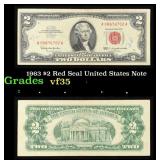 1963 $2 Red Seal United States Note Grades vf++