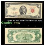 1953A $2 Red Seal United States Note Grades vf++