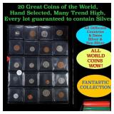 20 Great Coins of the World, hand selected, many t