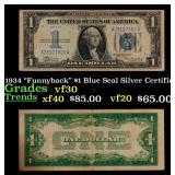 1934 "Funnyback" $1 Blue Seal Silver Certificate G