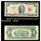 1953B $2 Red Seal United States Note Grades vf++