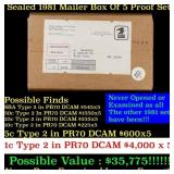 Original sealed box of 5x 1981 United States Mint