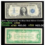 1934 "Funnyback" $1 Blue Seal Silver Certificate G