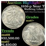 *Highlight* 1936-p Walking Liberty Half Dollar Nea