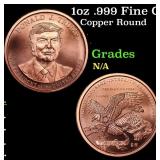 1oz .999 Fine Copper Bullion Round - Donald J Trum