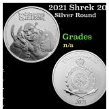 2021 Shrek 20th Anniversary  1 oz Silver $2 Niue B