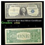 1957A $1 Blue Seal Silver Certificate Grades vf++