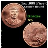 1oz .999 Fine Copper Bullion Round - Donald J Trum