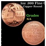 1oz .999 Fine Copper Bullion Round - Laborless Day
