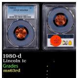 PCGS 1980-d Lincoln Cent 1c ms63rd PCGS