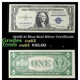 1935E $1 Blue Seal Silver Certificate Grades Selec