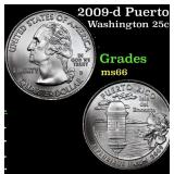 2009-d Puerto Rico Washington Quarter 25c Grades G