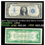 1934 "Funnyback" $1 Blue Seal Silver Certificate G
