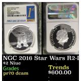 NGC NGC 2016 Star Wars R2-D2 1oz .999 Silver $2  N