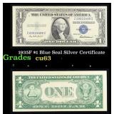 1935F $1 Blue Seal Silver Certificate Grades Selec