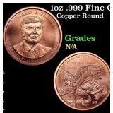 1oz .999 Fine Copper Bullion Round - Donald J Trum