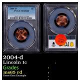PCGS 2004-d Lincoln Cent 1c ms65 rd PCGS