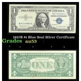 1957B $1 Blue Seal Silver Certificate Grades Selec